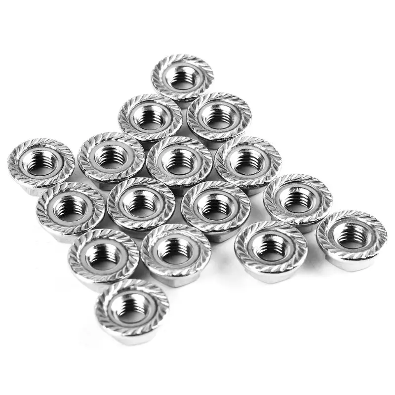 20PCS M6/M8 Stainless Steel Flanged Hex Nuts Antiskid Lock Nut Screw Cap with Serration for 3D Printer Parts Accessories
20PCS M6/M8 Stainless Steel Flanged Hex Nuts Antiskid Lock Nut Screw Cap with Serration for 3D Printer Parts Accessories