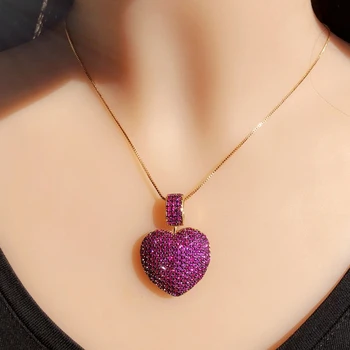 Luxury Big Heart Shape Pendant Necklace Micro Paved Multicolor Zirconia Gold Color Chain Choker Statement Necklace Women Jewelry
Luxury Big Heart Shape Pendant Necklace Micro Paved Multicolor Zirconia Gold Color Chain Choker Statement Necklace Women Jewelry