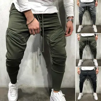 Mens Gym New Cotton Casual Designer Pants 2019 New Pockets Slim Tracksuit Bottoms Joggers Jogging Pants M-3XL
Mens Gym New Cotton Casual Designer Pants 2019 New Pockets Slim Tracksuit Bottoms Joggers Jogging Pants M-3XL