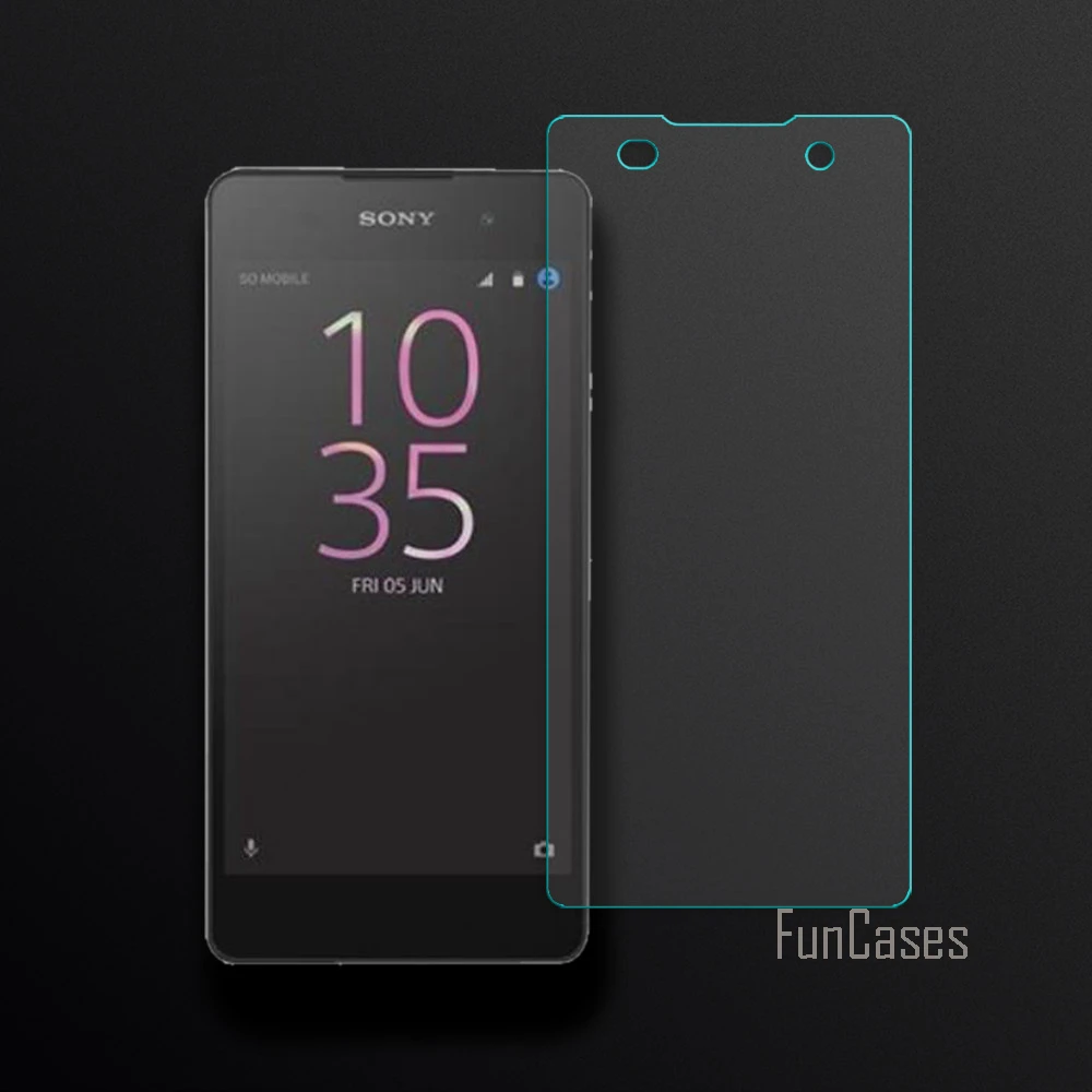2.5D изогнутый край Экран для Sony Xperia E5 закаленное Стекло передняя защита экрана HD