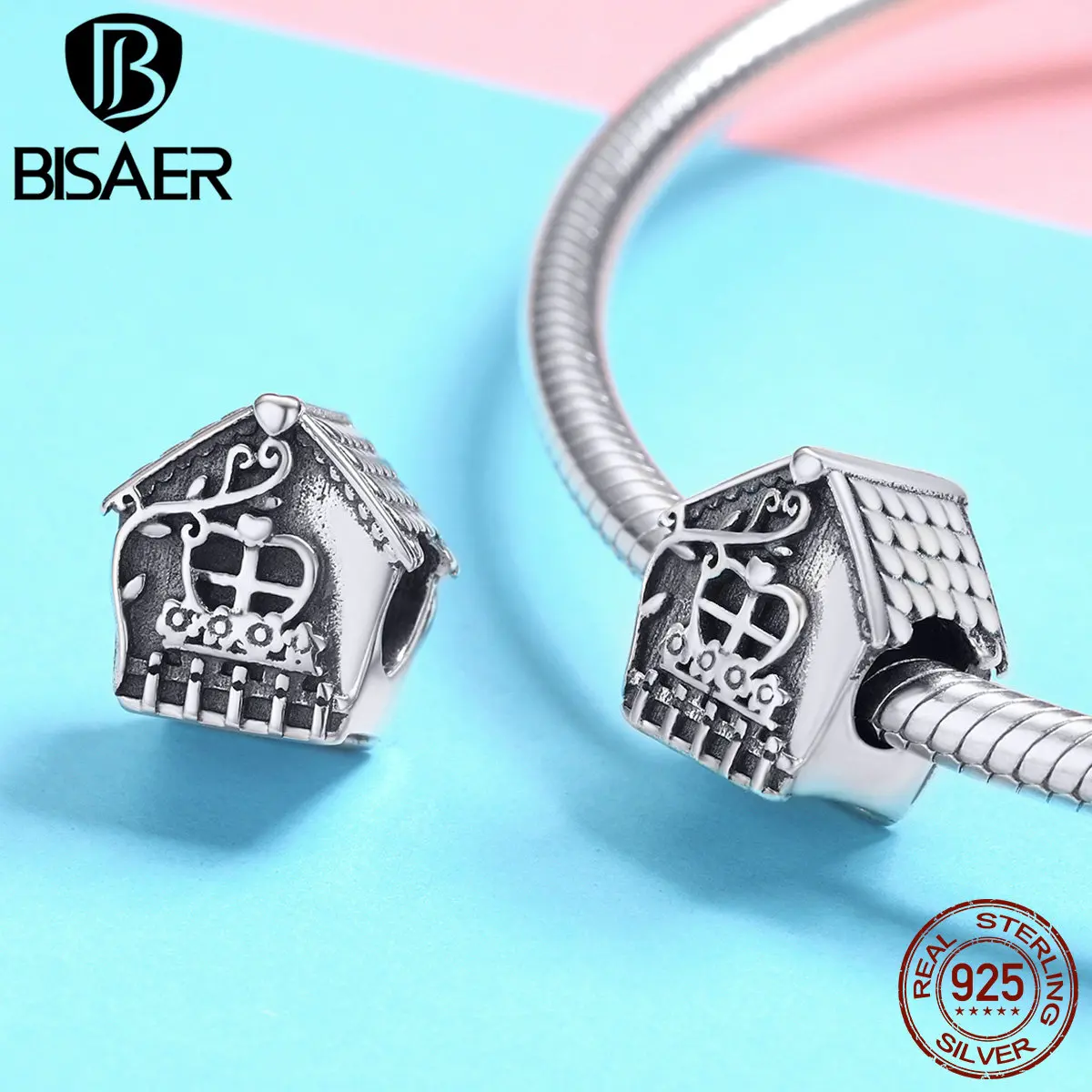 BISAER Charms for Women 925 Sterling Silver Argent Family House Charm Beads for Women Jewelry Making Charm Bracelet HSC889
BISAER Charms for Women 925 Sterling Silver Argent Family House Charm Beads for Women Jewelry Making Charm Bracelet HSC889