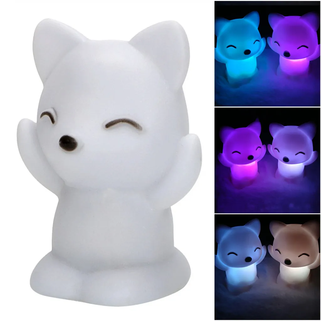 LED Fox Night Light Home Bedroom Desktop 7 Changing Colors Lovely Fox Shape LED Night Light Decoration Bedside Lamp #F
LED Fox Night Light Home Bedroom Desktop 7 Changing Colors Lovely Fox Shape LED Night Light Decoration Bedside Lamp #F