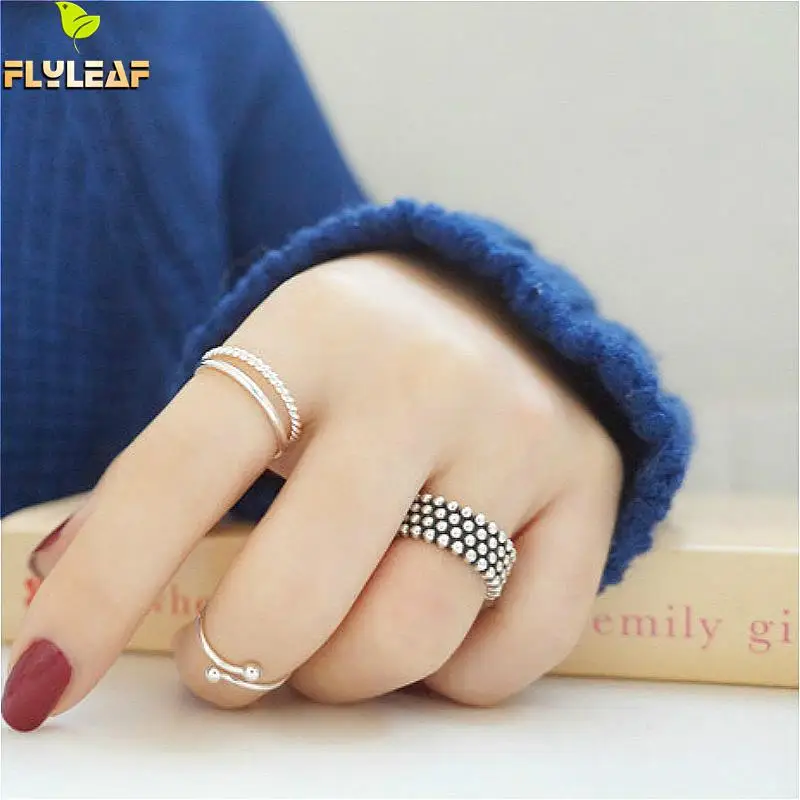 Flyleaf 925 Sterling Silver Rings For Women Multi-layer Bead Dots Femme Wide Fashion Fine Jewelry Open Simple Ring Vintage
Flyleaf 925 Sterling Silver Rings For Women Multi-layer Bead Dots Femme Wide Fashion Fine Jewelry Open Simple Ring Vintage