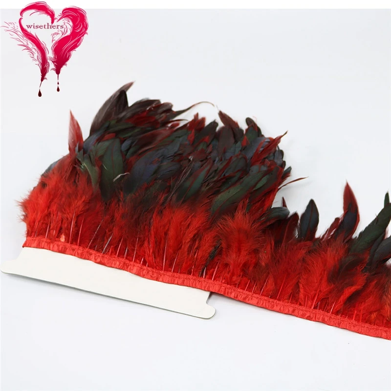 1 red rooster feather trims 4