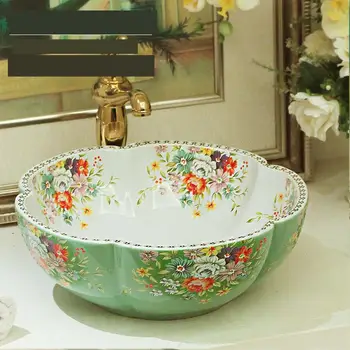 Europe style flower shape chinese washbasin sink Jingdezhen Art Counter Top ceramic bathroom sink ceramic chinese wash basin
Europe style flower shape chinese washbasin sink Jingdezhen Art Counter Top ceramic bathroom sink ceramic chinese wash basin