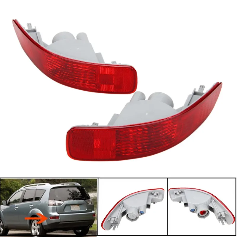 

New Red Car Rear Bumper Rear Tail Light Rear Bumper Reflector Light Fog Lamp For Mit-subish OBD2 CAR Accessories