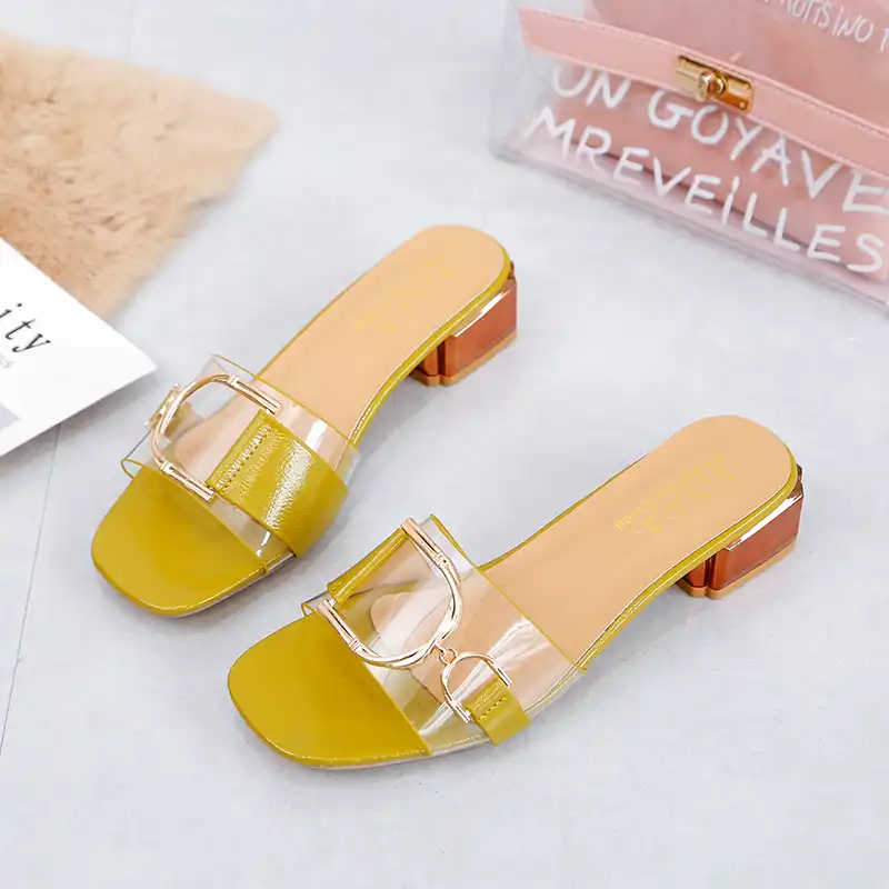 transparent slides shoes