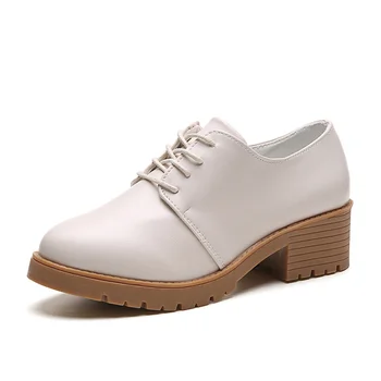 Pumps 2018 autumn new college wind small leather shoes women with thick with round head single shoes British leisure
Pumps 2018 autumn new college wind small leather shoes women with thick with round head single shoes British leisure