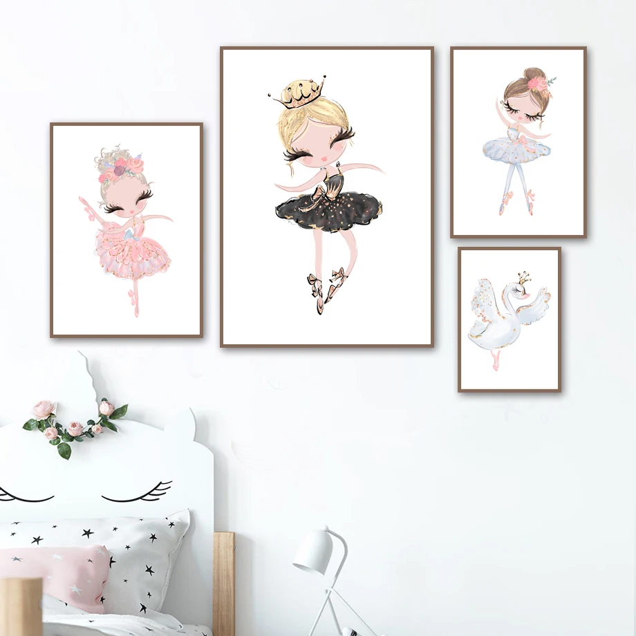 Girl Ballet Flamingo Nursery Wall Art Canvas Painting Cartoon Nordic Posters And Prints Wall Pictures Girl Baby Kids Room Decor 
Girl Ballet Flamingo Nursery Wall Art Canvas Painting Cartoon Nordic Posters And Prints Wall Pictures Girl Baby Kids Room Decor