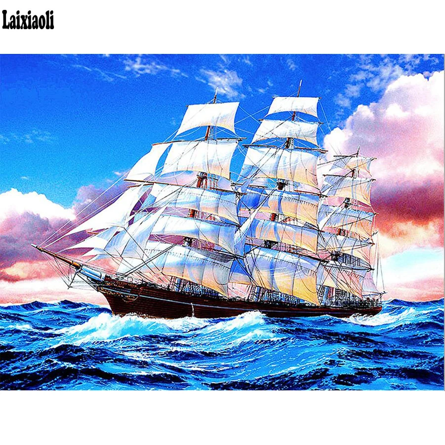 5D Diy Diamond Painting Sailboat Rhinestone full Square round drill Diamond Embroidery ship mosaic beach landscape Wall Sticker
5D Diy Diamond Painting Sailboat Rhinestone full Square round drill Diamond Embroidery ship mosaic beach landscape Wall Sticker