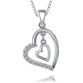 Fantastic Female Wedding Necklace 925 Solver Hollow Heart Crystal Pendant White Gold Cover Jewelry Gift For Girls
Fantastic Female Wedding Necklace 925 Solver Hollow Heart Crystal Pendant White Gold Cover Jewelry Gift For Girls