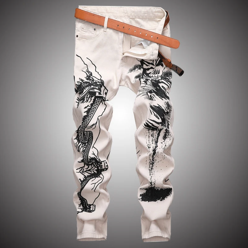 Fashion Print Casual Jeans Pants Men Slim Fit Denim Trousers Jean Joggers 2019 Men Hip Hop Streetwear Pant Clothing WA109
Fashion Print Casual Jeans Pants Men Slim Fit Denim Trousers Jean Joggers 2019 Men Hip Hop Streetwear Pant Clothing WA109
