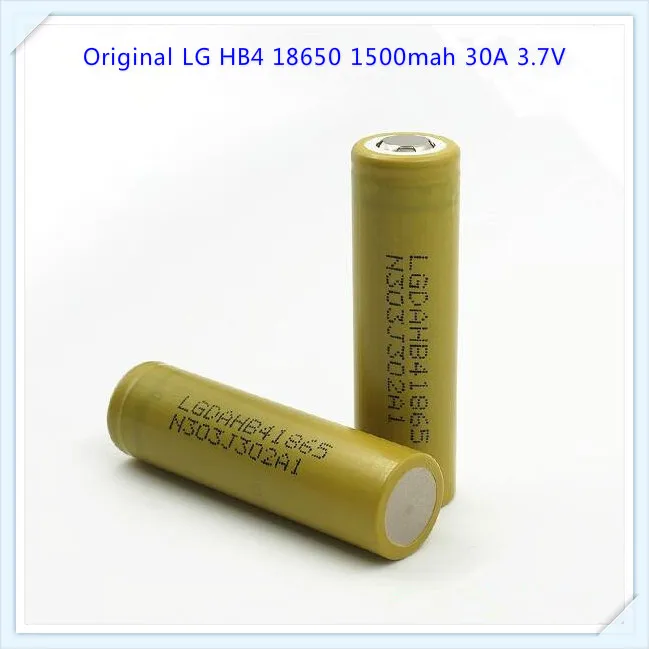 100% original for LG HB4 18650 1500mah 30A Li-ion high drain 3.7v 1500mah HB4 VS HB2 18650 prismatic battery cells(1 pc)
100% original for LG HB4 18650 1500mah 30A Li-ion high drain 3.7v 1500mah HB4 VS HB2 18650 prismatic battery cells(1 pc)