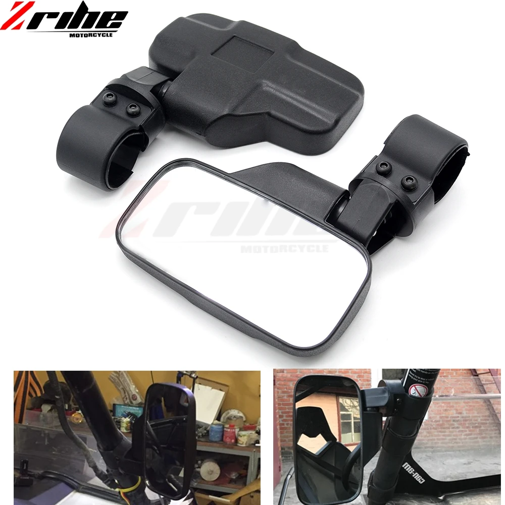 for Polaris RZR 800 900 1000 S XP For Can Am 2"/1.75" Rear View mirror Break-Away Side Mirrors Cup Holder Bottle Holder