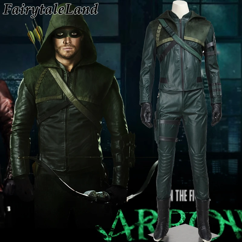 Green Arrow Cosplay Costume superhero Halloween costume for adult Leather hoodie Green season 3 cosplay Oliver Queen Arrow suit
Green Arrow Cosplay Costume superhero Halloween costume for adult Leather hoodie Green season 3 cosplay Oliver Queen Arrow suit
