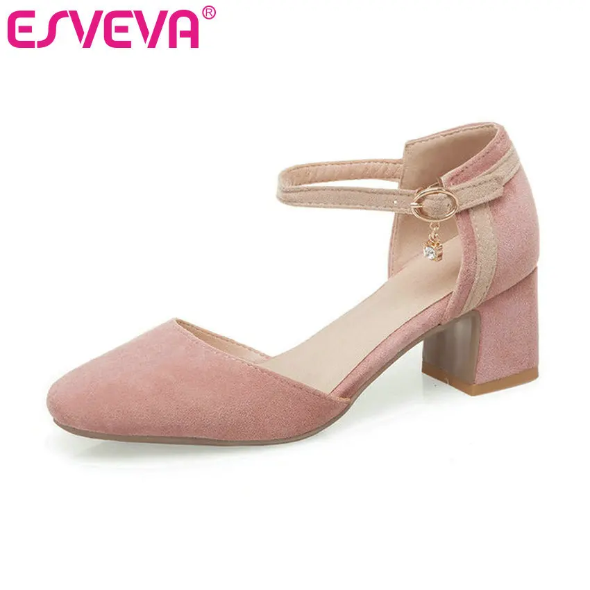 ESVEVA 2019 Women Sandals Leisure Med Heel Flock Pointed Toe Spring/Summer Sweet Style Mixed Color Ladies Shoes Size 34-43
ESVEVA 2019 Women Sandals Leisure Med Heel Flock Pointed Toe Spring/Summer Sweet Style Mixed Color Ladies Shoes Size 34-43