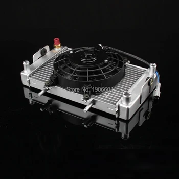 aluminium radiator oil cooler with cooling fan thermstat atv utv buggy go kart parts accessories for feishen linhai 300cc H300 
aluminium radiator oil cooler with cooling fan thermstat atv utv buggy go kart parts accessories for feishen linhai 300cc H300