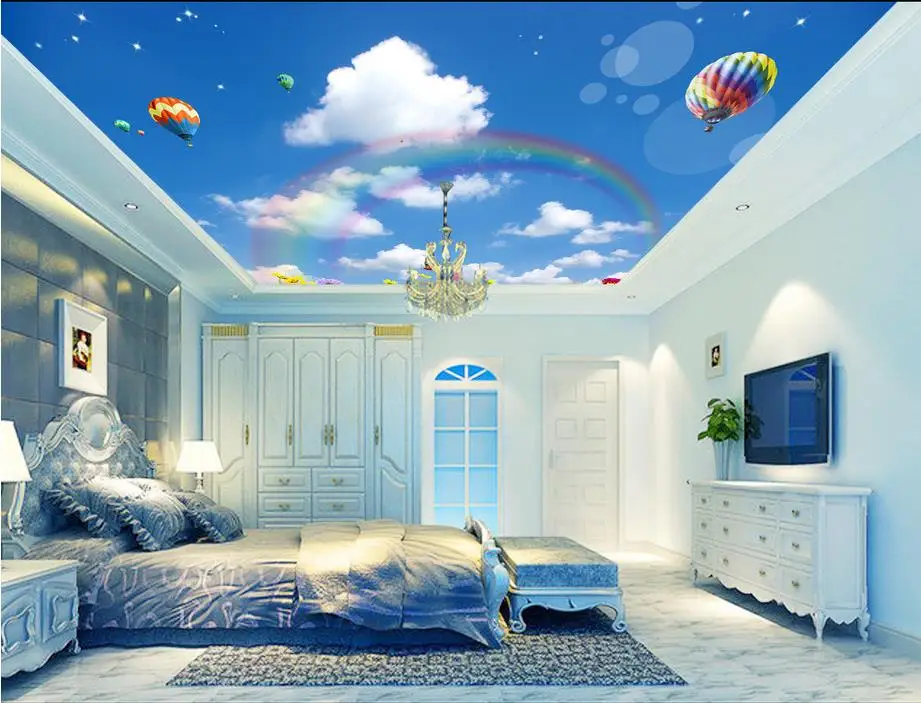 Custom 3d photo wallpaper Rainbow blue sky balloon cloud ceiling 3d wallpaper Home Decoration Non woven wallpaper
Custom 3d photo wallpaper Rainbow blue sky balloon cloud ceiling 3d wallpaper Home Decoration Non woven wallpaper