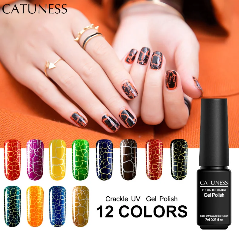 7ML Crackle Crack UV/LED 12 Fashion Colors Cracking Shatter Gel Nail Polish UV Nails Lacquer Varnish | Красота и здоровье