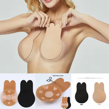 Femme 1 Pair Strapless Cute Rabbit Ear Invisible Push Up Bras For Women Self Adhesive Wireless Bralette Party Dress Stick Bras
Femme 1 Pair Strapless Cute Rabbit Ear Invisible Push Up Bras For Women Self Adhesive Wireless Bralette Party Dress Stick Bras