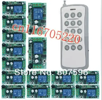 12V 1CH DC Power Output RF Remote Control Switch Toggle Momentary Mode Wireless RF Remote Controllor 1Transmitter &15 Receiver
12V 1CH DC Power Output RF Remote Control Switch Toggle Momentary Mode Wireless RF Remote Controllor 1Transmitter &15 Receiver