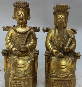 SCY S0606 Chinese Brass Dragon Head Queen Mother Jade Emperor God of Heaven Statue Pair
SCY S0606 Chinese Brass Dragon Head Queen Mother Jade Emperor God of Heaven Statue Pair