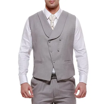 New Arrival Groom Vests Light Gray Groomsmens Vest Custom Made Size and Color Double-Breasted WeddingPromDinner Waistcoat
New Arrival Groom Vests Light Gray Groomsmens Vest Custom Made Size and Color Double-Breasted WeddingPromDinner Waistcoat