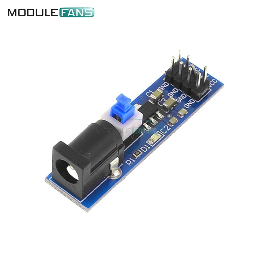 Вход 6 5 12 в AMS1117 5v модуль питания DC Jack индикатор самоблокирующийся переключатель