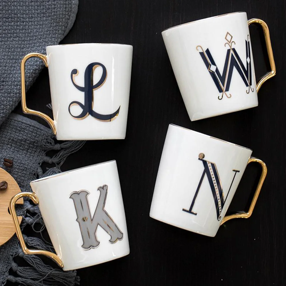 Hot! Nordic Style 26 English letters Mug with Spoon porcelain mug Office water cup bone china couple coffee cup milk tea cup
Hot! Nordic Style 26 English letters Mug with Spoon porcelain mug Office water cup bone china couple coffee cup milk tea cup