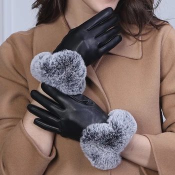2018 Fashion HOT Women Warm Thick Winter Gloves Leather Girls Brand Luvas Mittens Black Red Purple With Rabbit Fur Female Gloves
2018 Fashion HOT Women Warm Thick Winter Gloves Leather Girls Brand Luvas Mittens Black Red Purple With Rabbit Fur Female Gloves