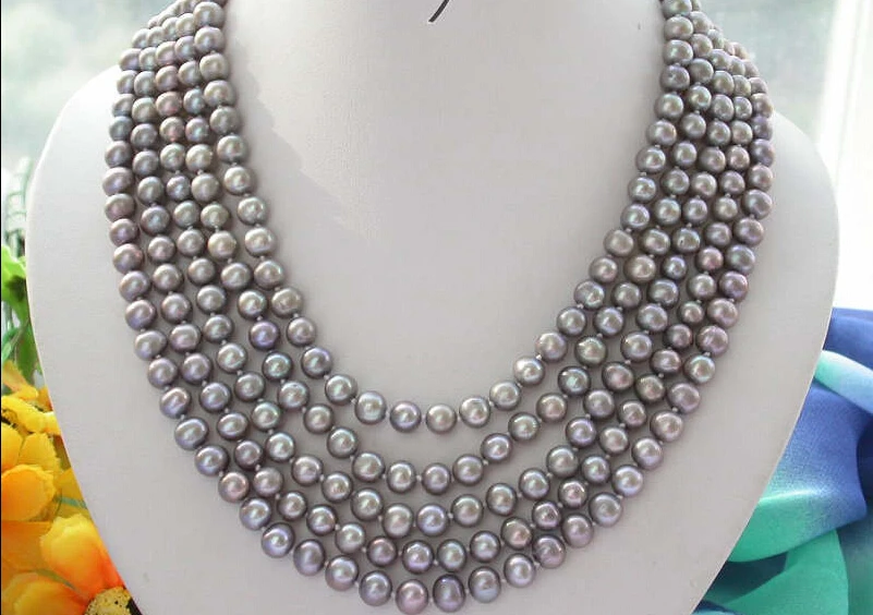 FREE SHIPPING *******z3411 5row 8MM gray round FRESHWATER CULTURED PEARL NECKLACE
FREE SHIPPING *******z3411 5row 8MM gray round FRESHWATER CULTURED PEARL NECKLACE