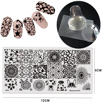 1 Nail Art Template Plate + 1 Clear Jelly Stamp Stamper Scraper Set Nail Stencil 12*6cm Manicure Nails Image Plate
1 Nail Art Template Plate + 1 Clear Jelly Stamp Stamper Scraper Set Nail Stencil 12*6cm Manicure Nails Image Plate