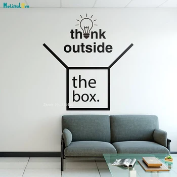 Think Outside The Box Office Wall Stickers Decals New Design Light Bulb Home Decoration Removable Vinyl Murals Office YT1452
Think Outside The Box Office Wall Stickers Decals New Design Light Bulb Home Decoration Removable Vinyl Murals Office YT1452