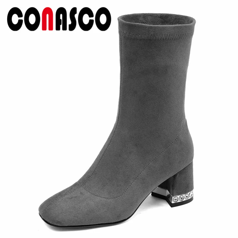 CONASCO Fashion Women Ankle Boots Casual Quality High Heels Shoes Autumn Winter Warm Brand Design Concise Martin Shoes Woman
CONASCO Fashion Women Ankle Boots Casual Quality High Heels Shoes Autumn Winter Warm Brand Design Concise Martin Shoes Woman