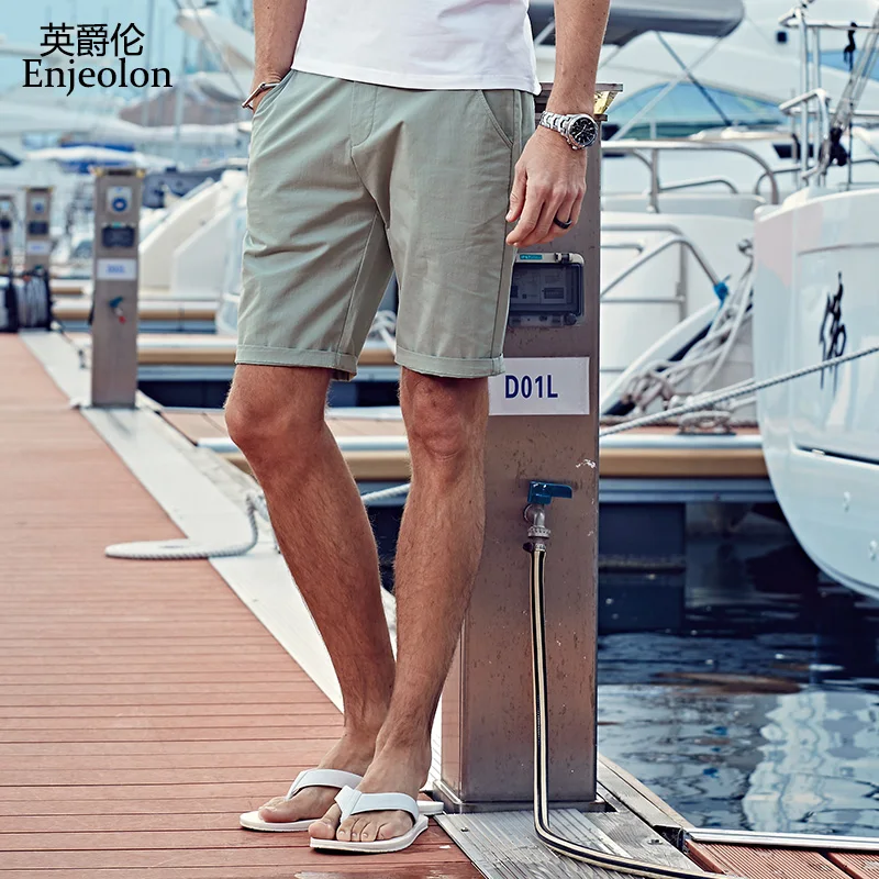 Enjeolon Brand Summer Casual Shorts Men cotton Sim Solid Black Green Available Knee Length High Quality K6235
Enjeolon Brand Summer Casual Shorts Men cotton Sim Solid Black Green Available Knee Length High Quality K6235