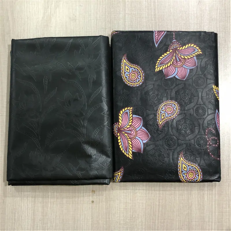5+5 Yards Nigerian Black Embossing Guinea Baizn Riche Lace Fabric African Basin Jacquard Brocade Women Dresses ABS5
5+5 Yards Nigerian Black Embossing Guinea Baizn Riche Lace Fabric African Basin Jacquard Brocade Women Dresses ABS5