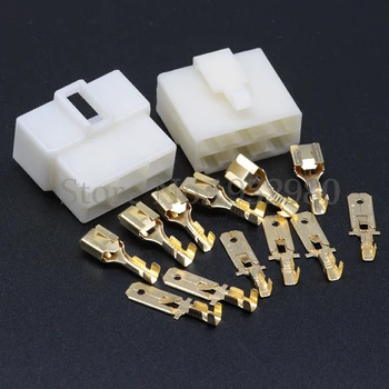 50set/lot 6.3MM 6P Electrical Vehicle Car Automobile and Motor Cycle Connector ( Male+Female+Terminal ) for High Current
50set/lot 6.3MM 6P Electrical Vehicle Car Automobile and Motor Cycle Connector ( Male+Female+Terminal ) for High Current