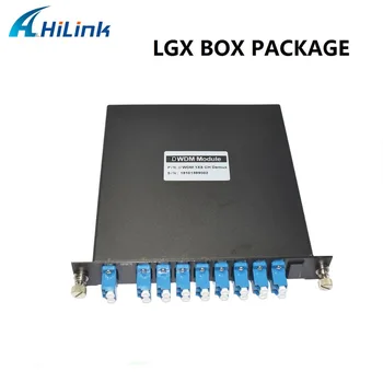 

(1-2sets)19' 1U/LGX box 8 Channels DWDM Mux+Demux pair Module , Single Fiber C21-C28 LC/UPC 0.8nm Multiplexer