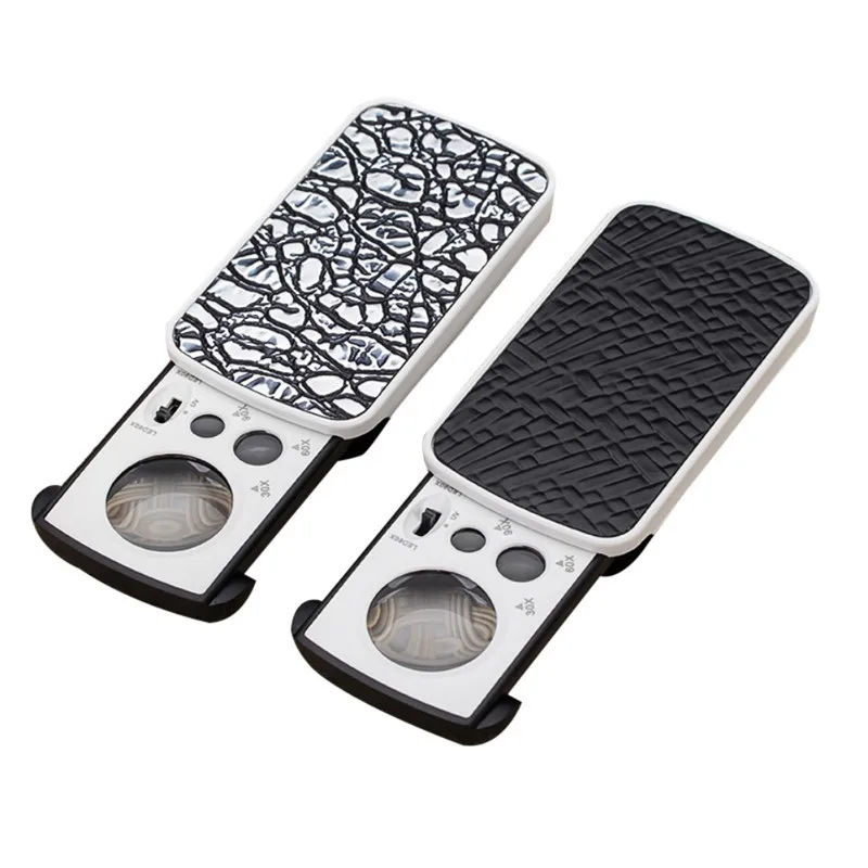 30X 60X 90X LED Magnifier UV Jewelry Appraisal Reading Magnifying Glass High Magnification Pull-type Acrylic Optical Lens Loupe
30X 60X 90X LED Magnifier UV Jewelry Appraisal Reading Magnifying Glass High Magnification Pull-type Acrylic Optical Lens Loupe
