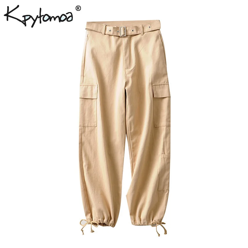 Vintage Pockets With Sashes Cargo Pants Women 2019 Fashion Zipper Fly Ladies Streetwear Ankle Trousers Casual Pantalon Mujer
Vintage Pockets With Sashes Cargo Pants Women 2019 Fashion Zipper Fly Ladies Streetwear Ankle Trousers Casual Pantalon Mujer