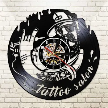 Tattoo Salon Clock Made Of Real Vinyl Record Inauguration Decorative Silent Watch Tattoo Studio Wall Sign Tattooist Shop Gift
Tattoo Salon Clock Made Of Real Vinyl Record Inauguration Decorative Silent Watch Tattoo Studio Wall Sign Tattooist Shop Gift