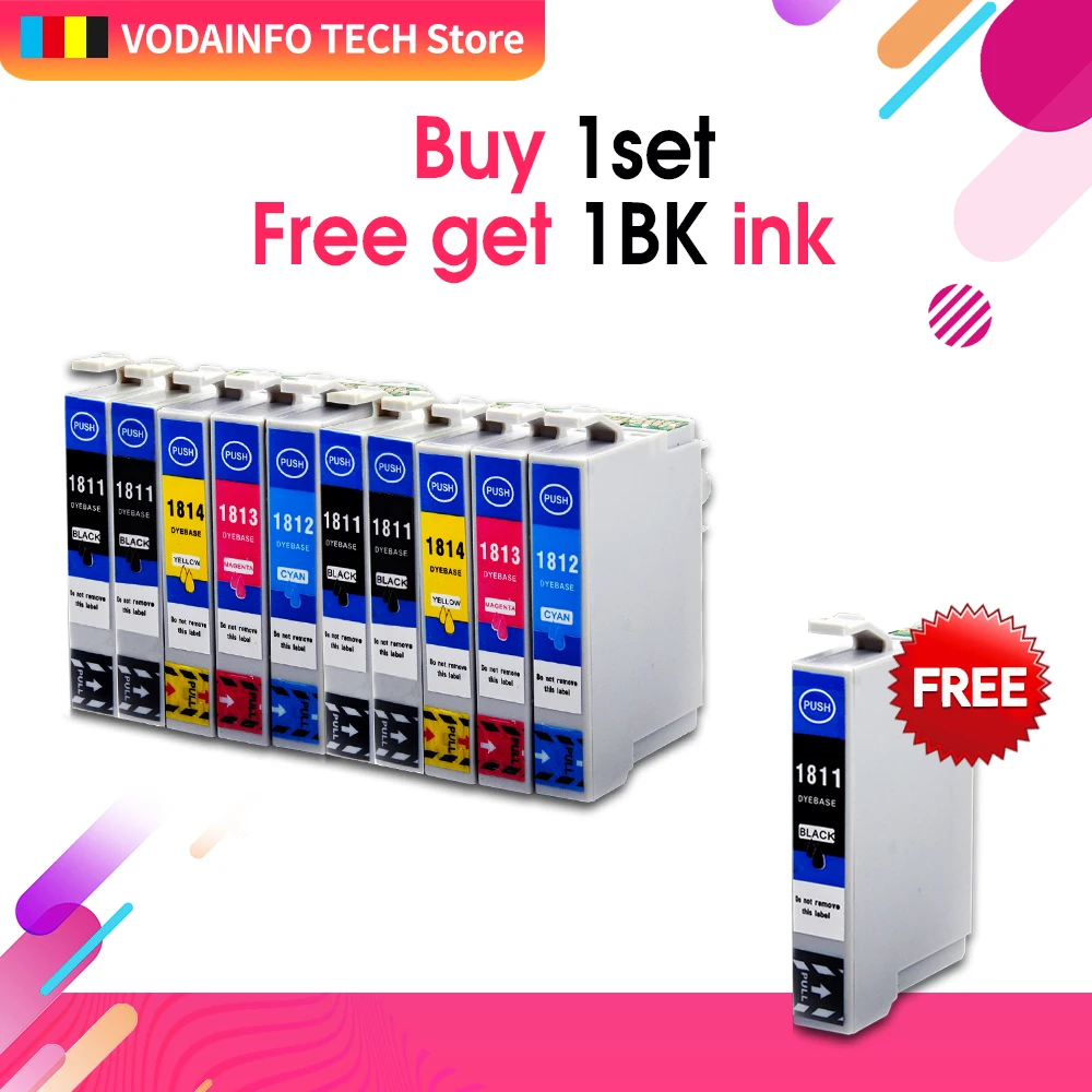 11PCS / 10PCS Compatible for T1811XL T1811 T1816 Ink Cartridge XP205 XP305 XP322 XP315 XP212 XP402 XP30 XP225 XP325 XP422
11PCS / 10PCS Compatible for T1811XL T1811 T1816 Ink Cartridge XP205 XP305 XP322 XP315 XP212 XP402 XP30 XP225 XP325 XP422