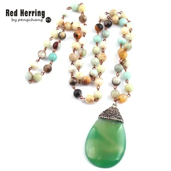 Free Shipping Fashion Bohemian Tribal Jewelry Rosary Chain Amazonite Stones Natural Green Pendant Punk Necklace
Free Shipping Fashion Bohemian Tribal Jewelry Rosary Chain Amazonite Stones Natural Green Pendant Punk Necklace