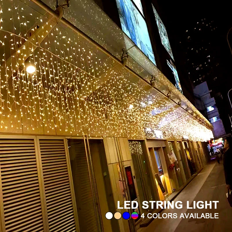 Connector 5M x 0.4/0.5/0.6m Curtain Icicle String Lights 110V 220V Garland Xmas LED Fairy Light for Christmas Wedding Party
Connector 5M x 0.4/0.5/0.6m Curtain Icicle String Lights 110V 220V Garland Xmas LED Fairy Light for Christmas Wedding Party
