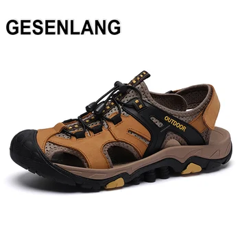 Autumn Men's Outdoor Hiking Sandals Breathable Cowhide Walking Closed Toe Fisherman Shoes Quick Drying Non-skid Male Beach Shoes
Autumn Men's Outdoor Hiking Sandals Breathable Cowhide Walking Closed Toe Fisherman Shoes Quick Drying Non-skid Male Beach Shoes