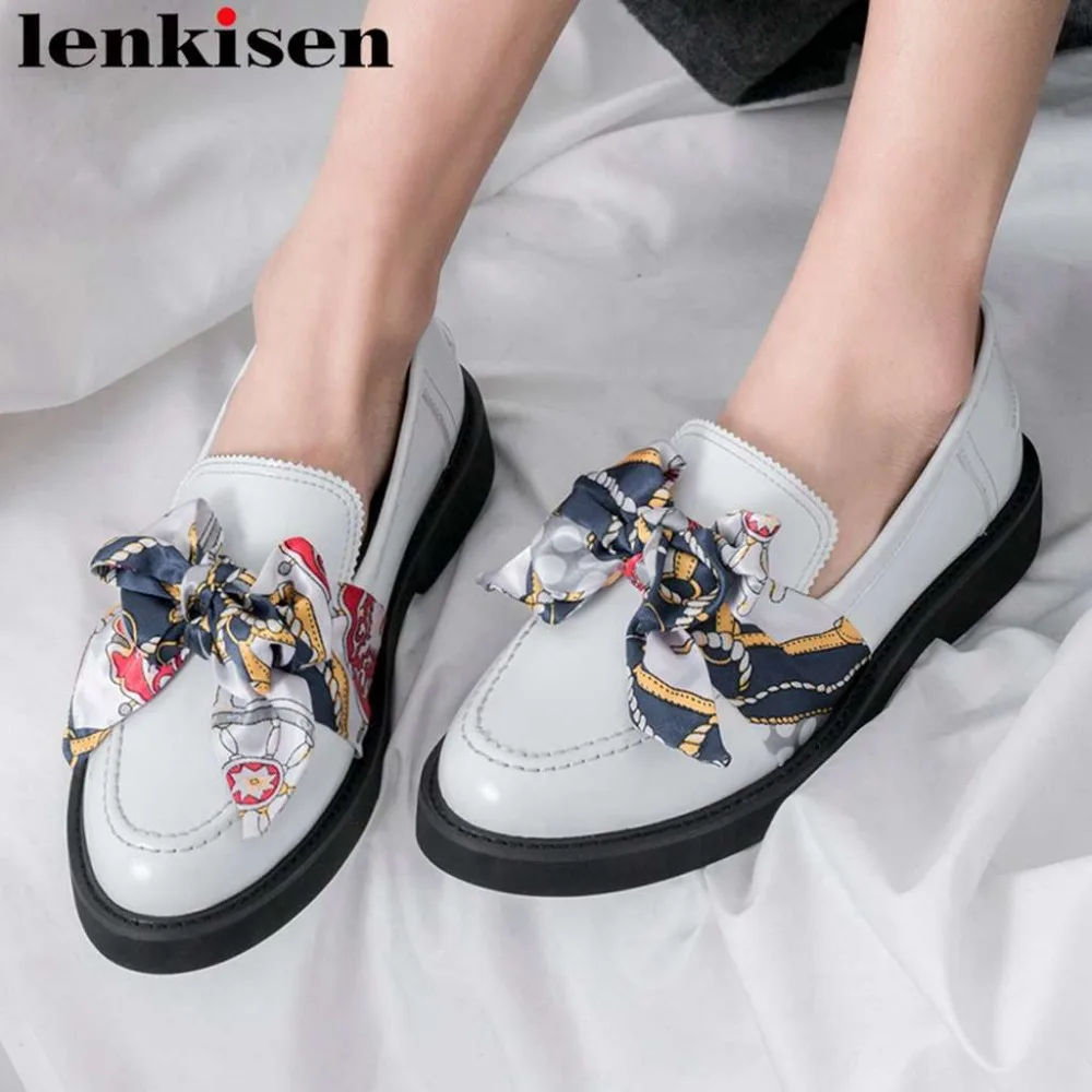Lenkisen British school genuine leather low heels slip on colorful gorgeous riband decoration round toe leisure casual shoes L01
Lenkisen British school genuine leather low heels slip on colorful gorgeous riband decoration round toe leisure casual shoes L01