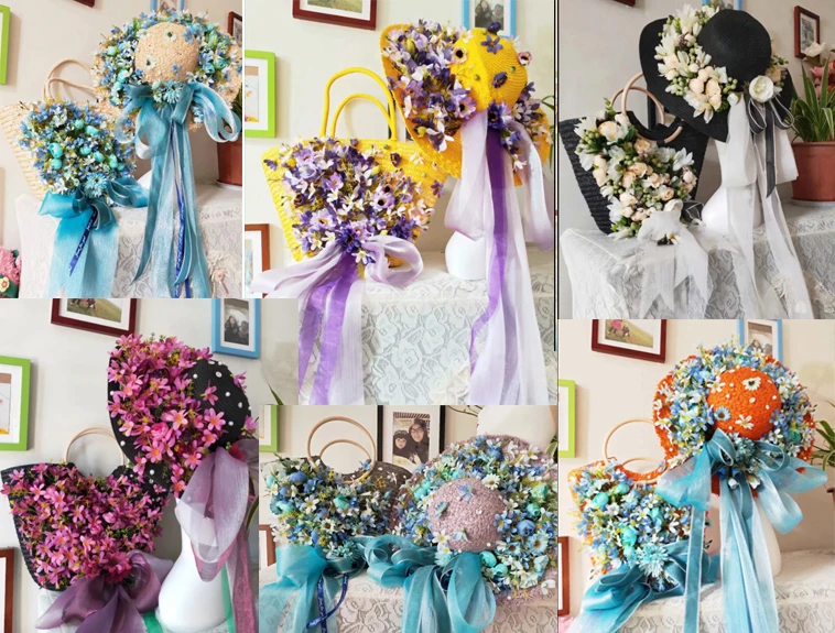 handmade flower Straw Hat Lady hat handbag straw wreath woven lady beach holiday wreath in spring and summer
handmade flower Straw Hat Lady hat handbag straw wreath woven lady beach holiday wreath in spring and summer