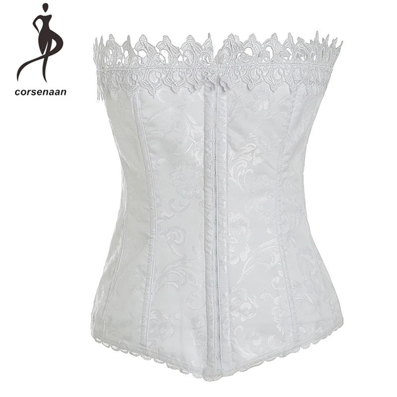 Hooks Closure White Women Jacquard Overbust Bridal Bustier Corset Lingrie Top With Suspenders 895#
Hooks Closure White Women Jacquard Overbust Bridal Bustier Corset Lingrie Top With Suspenders 895#