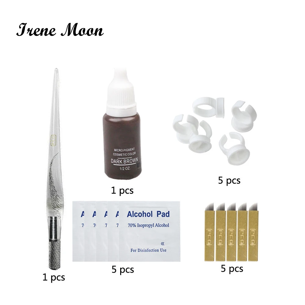 Permanent Makeup Microblading Eyebrow Kit 3D Eyebrow Tattoo Needles Tattoo Pen Microblading Pigment Microblading Accessories