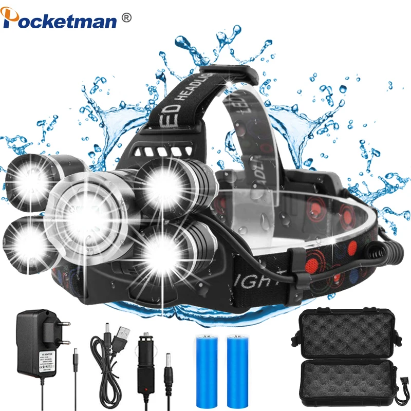 4000LM LED Headlamp Super Bright T6 LED Headlight Head Lamp Flashlight Torch Lanterna head light Use 2*18650 battery forCamping
4000LM LED Headlamp Super Bright T6 LED Headlight Head Lamp Flashlight Torch Lanterna head light Use 2*18650 battery forCamping